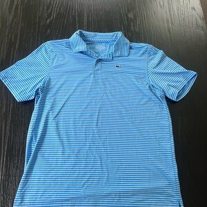 Vineyard Vines Blue Striped Kids Polo Shirt